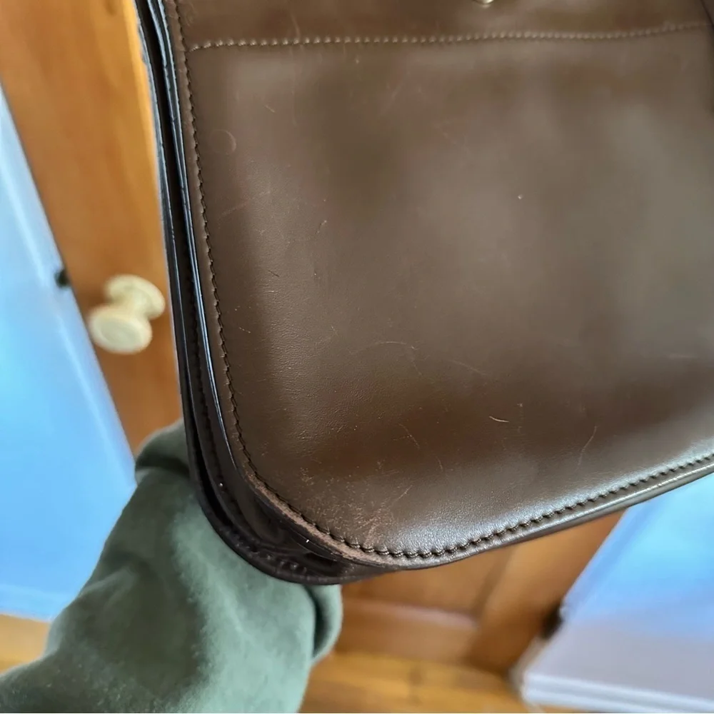loro piana milky way leather brown crossbody bag
